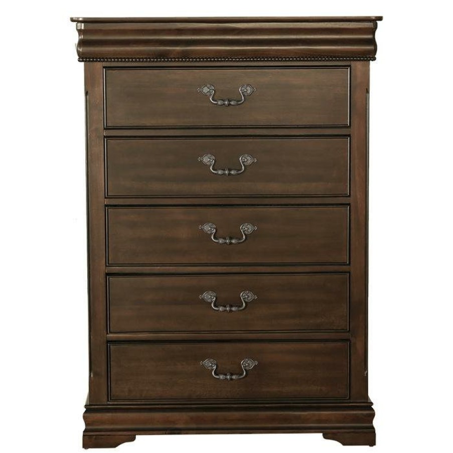 Bedroom Homelegance (Homerica East) | Homelegance Mont Belvieu Chest In Dark Cherry 1869-9