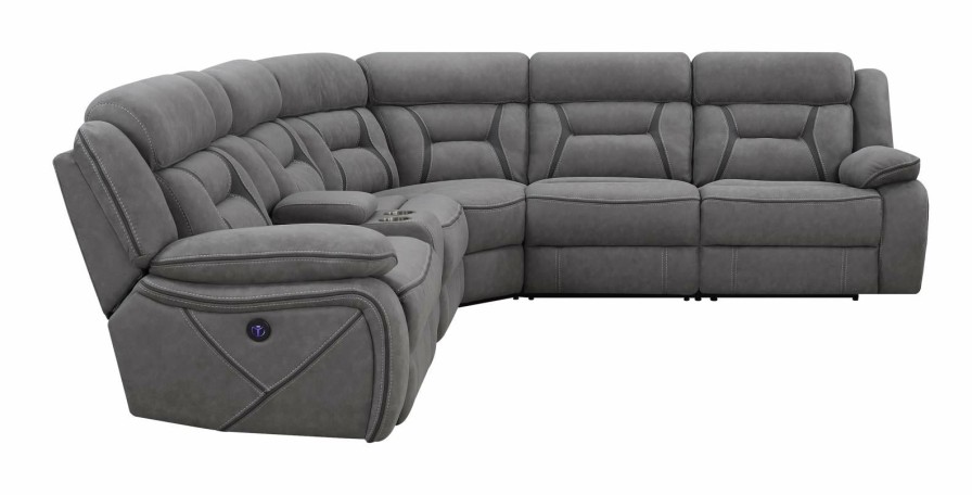 Living Room Coaster Z2 Premium | Camargue Casual Grey Motion Sectional