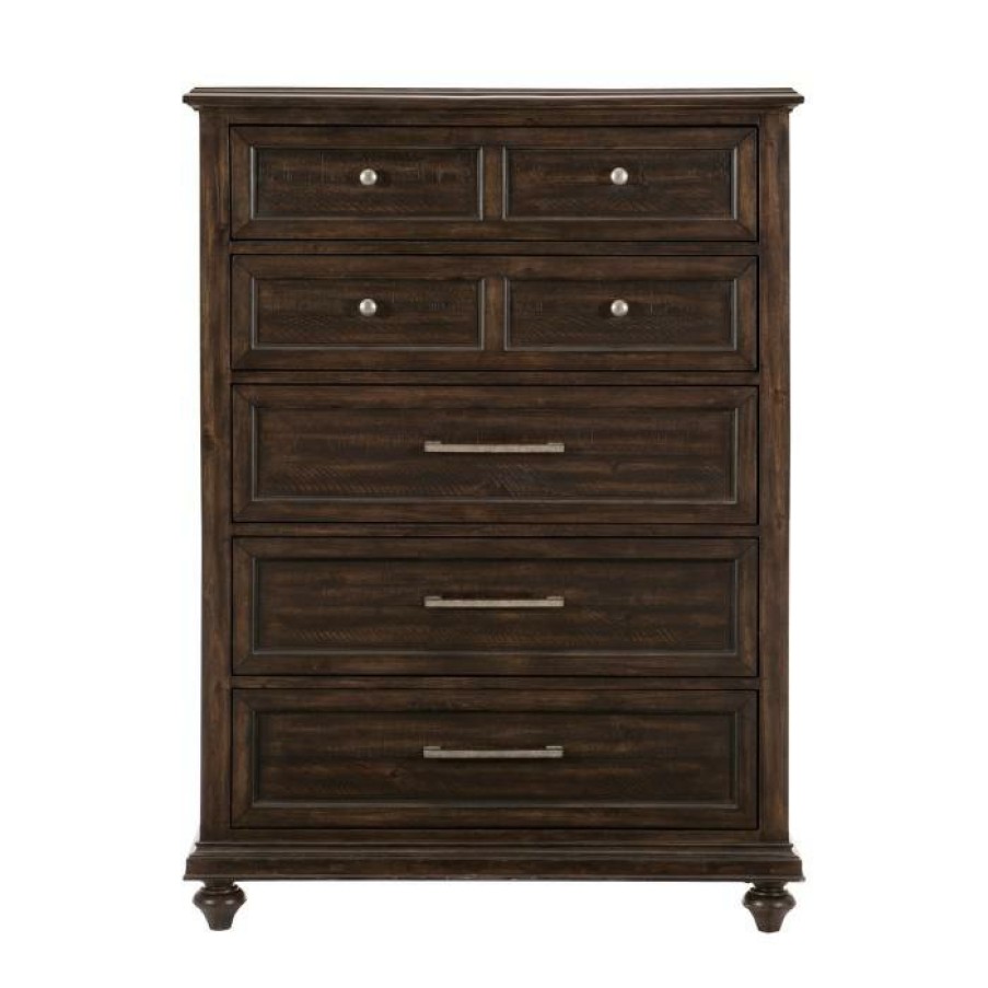 Bedroom Homelegance (Homerica East) | Homelegance Cardona Chest In Driftwood Charcoal 1689-9