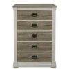 Bedroom Homelegance (Homerica East) | Homelegance Arcadia Chest In White & Weathered Gray 1677-9