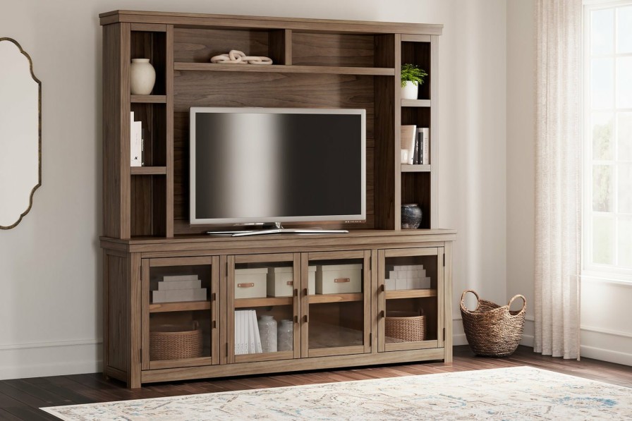 Entertainment Ashley Furniture | Boardernest 85" Tv Stand With Hutch