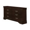 Bedroom Coaster Z2 Premium | Louis Philippe Six Drawer Dresser