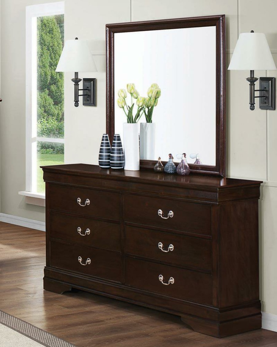 Bedroom Coaster Z2 Premium | Louis Philippe Six Drawer Dresser