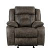 Living Room Homelegance (Homerica East) | Homelegance Furniture Madrona Glider Reclining Chair In Dark Brown 9989Db-1