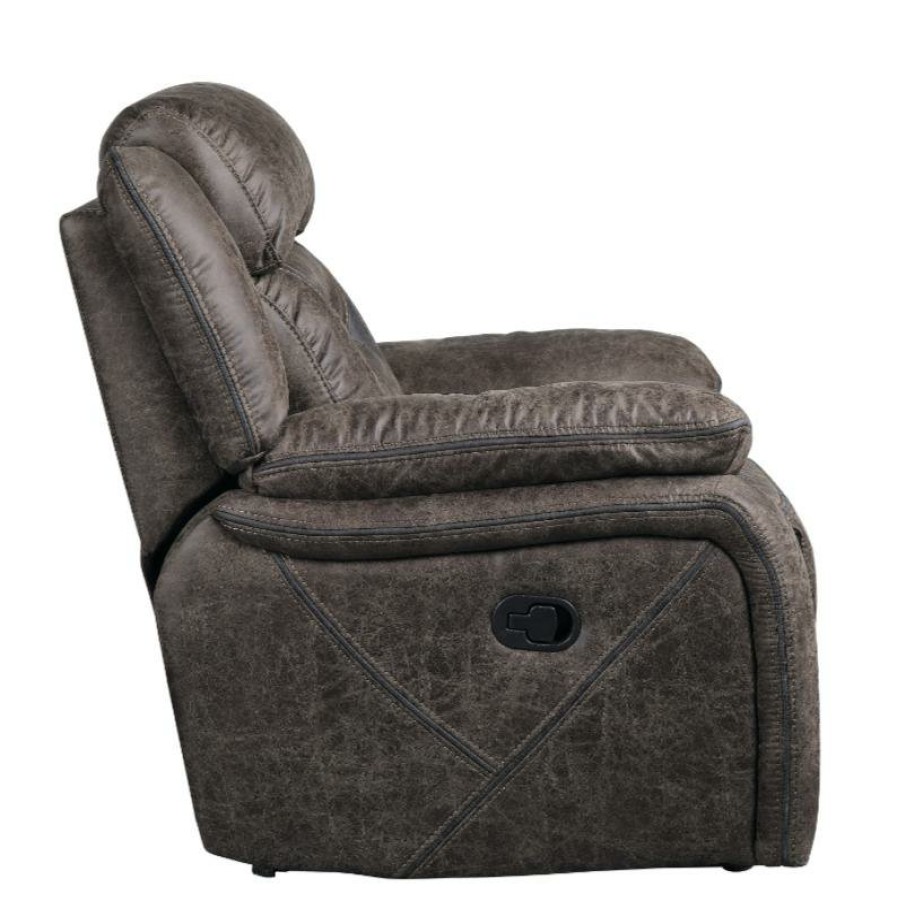 Living Room Homelegance (Homerica East) | Homelegance Furniture Madrona Glider Reclining Chair In Dark Brown 9989Db-1