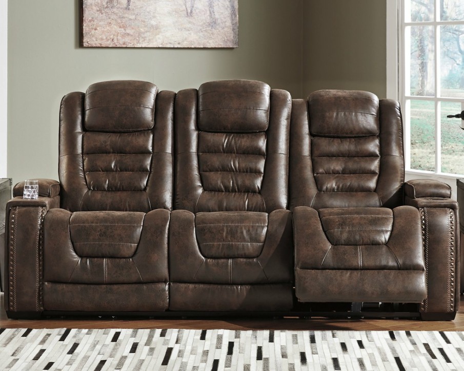 Living Room Ashley Furniture | Game Zone Power Reclining Sofa