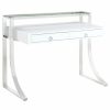 Home Office Coaster Z2 Premium | G802141 Contemporary Glossy White Writing Desk