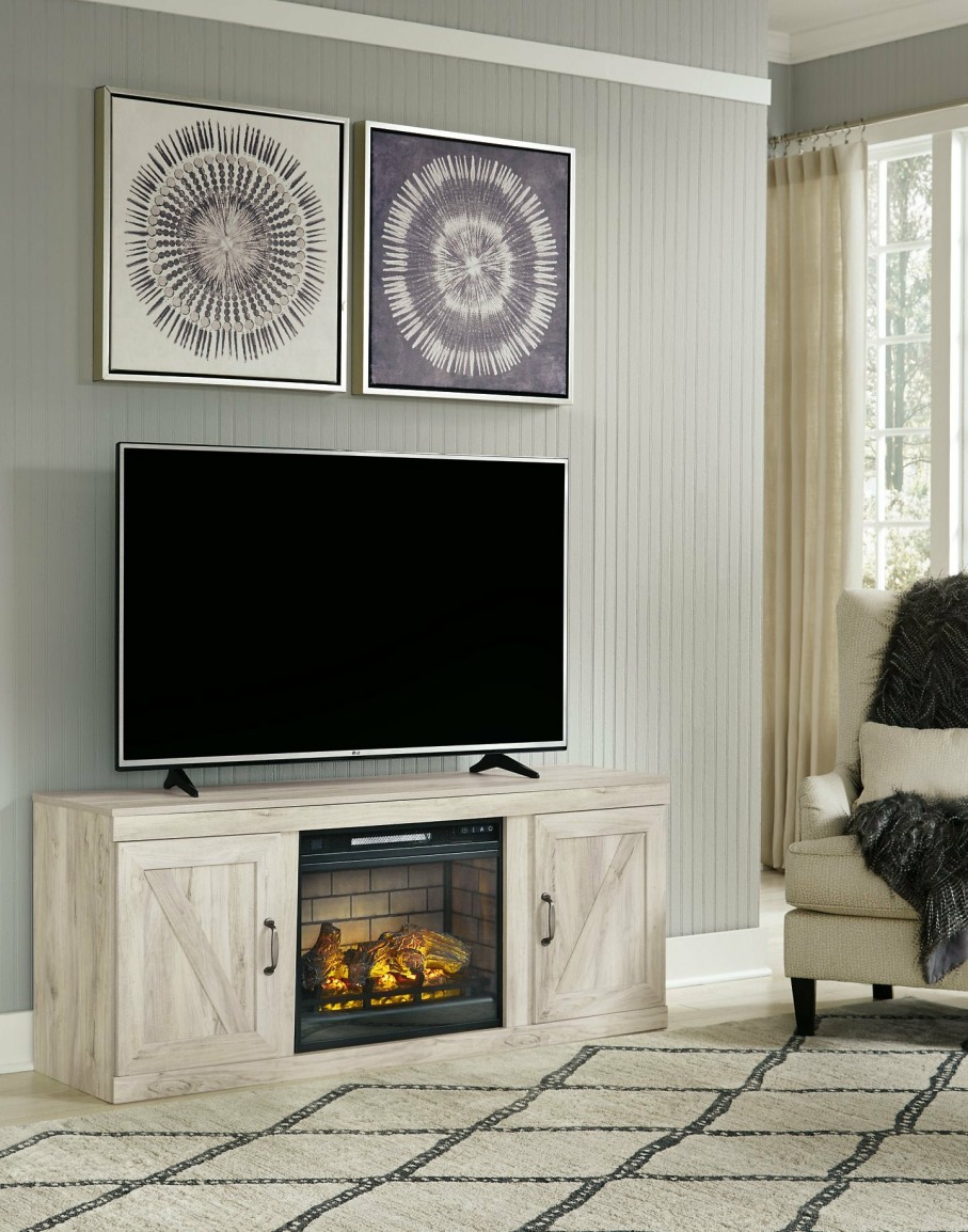 Entertainment Ashley Furniture | Bellaby Tv Stand With Electric Fireplace