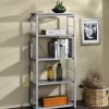 Home Office ACME East | Jurgen Faux Concrete & Silver Bookshelf