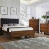 Bedroom Coaster Z2 Premium | Robyn Mid Century Modern Dark Walnut Queen Four Piece Set