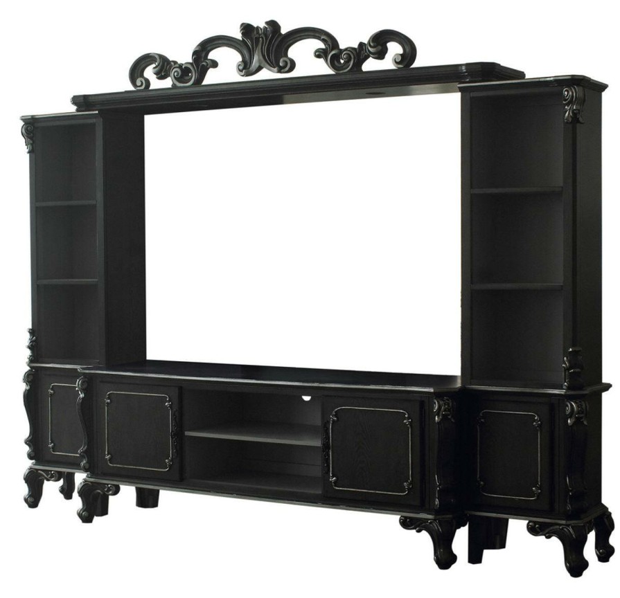 Entertainment ACME | Acme Furniture House Delphine Entertainment Center In Charcoal 91985