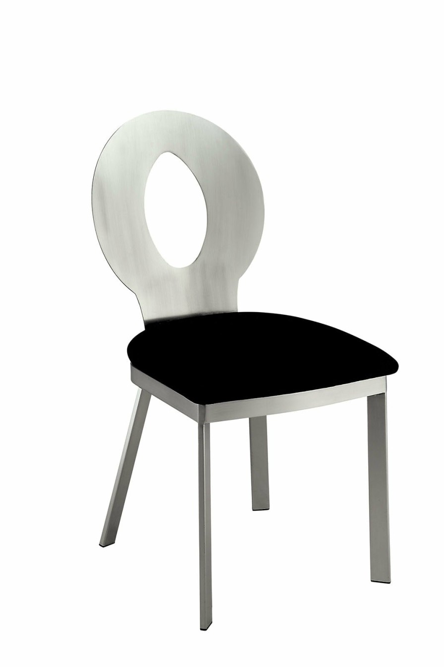 Dining Room FOA East | Valo Silver/Black Side Chair (2/Ctn)