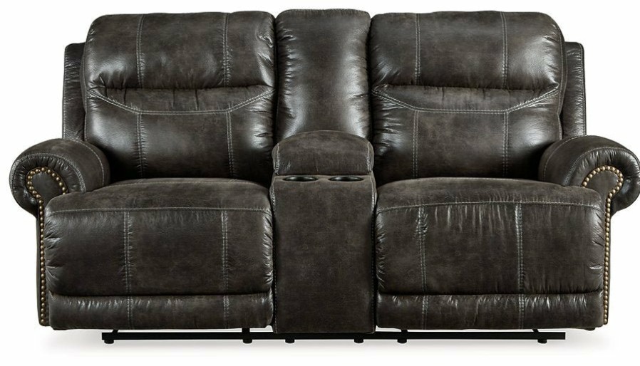 Living Room Ashley Furniture | Grearview Power Reclining Loveseat With Console