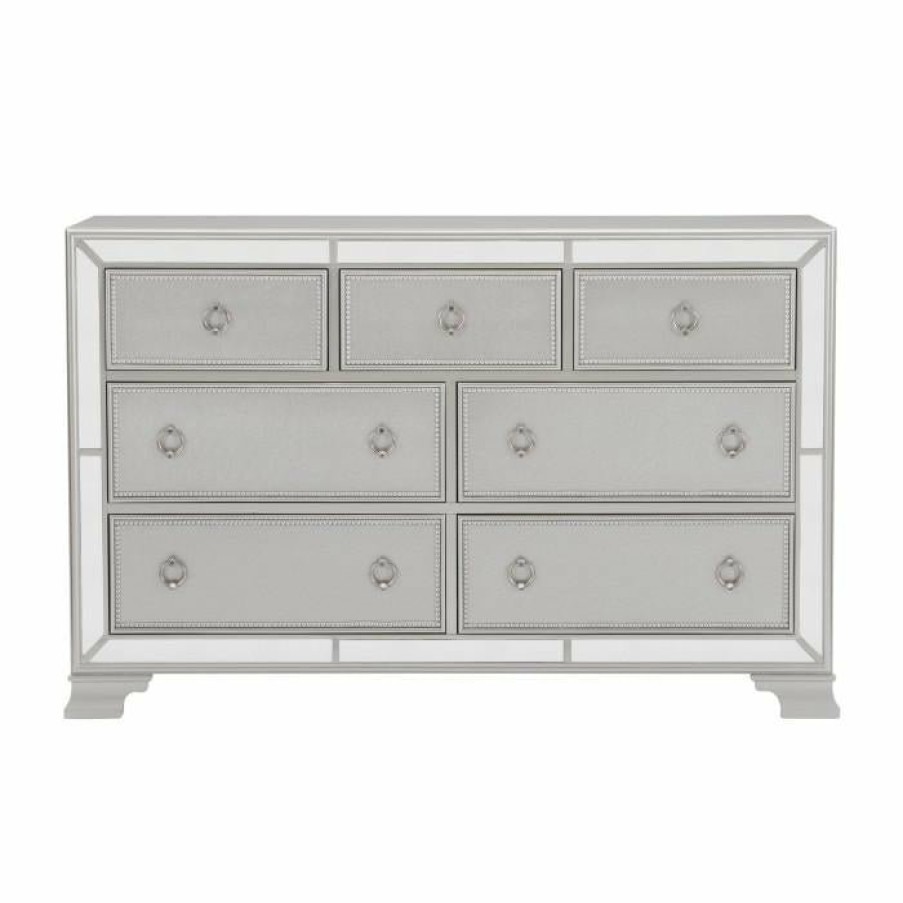 Bedroom Homelegance (Homerica East) | Homelegance Avondale Dresser In Silver 1646-5