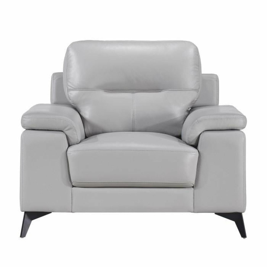 Living Room Homelegance (Homerica East) | Homelegance Furniture Mischa Chair In Silver Gray 9514Sve-1