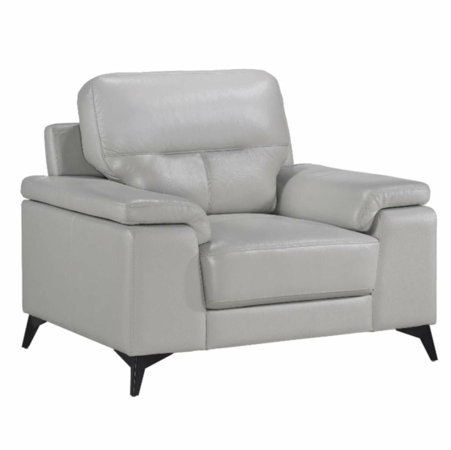 Living Room Homelegance (Homerica East) | Homelegance Furniture Mischa Chair In Silver Gray 9514Sve-1