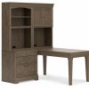 Home Office Ashley Furniture | Janismore 4-Piece Bookcase Wall Unit With Desk