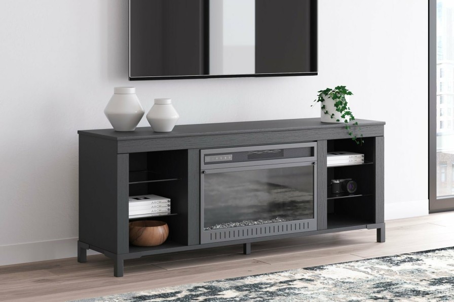 Entertainment Ashley Furniture | Cayberry 60" Tv Stand With Electric Fireplace