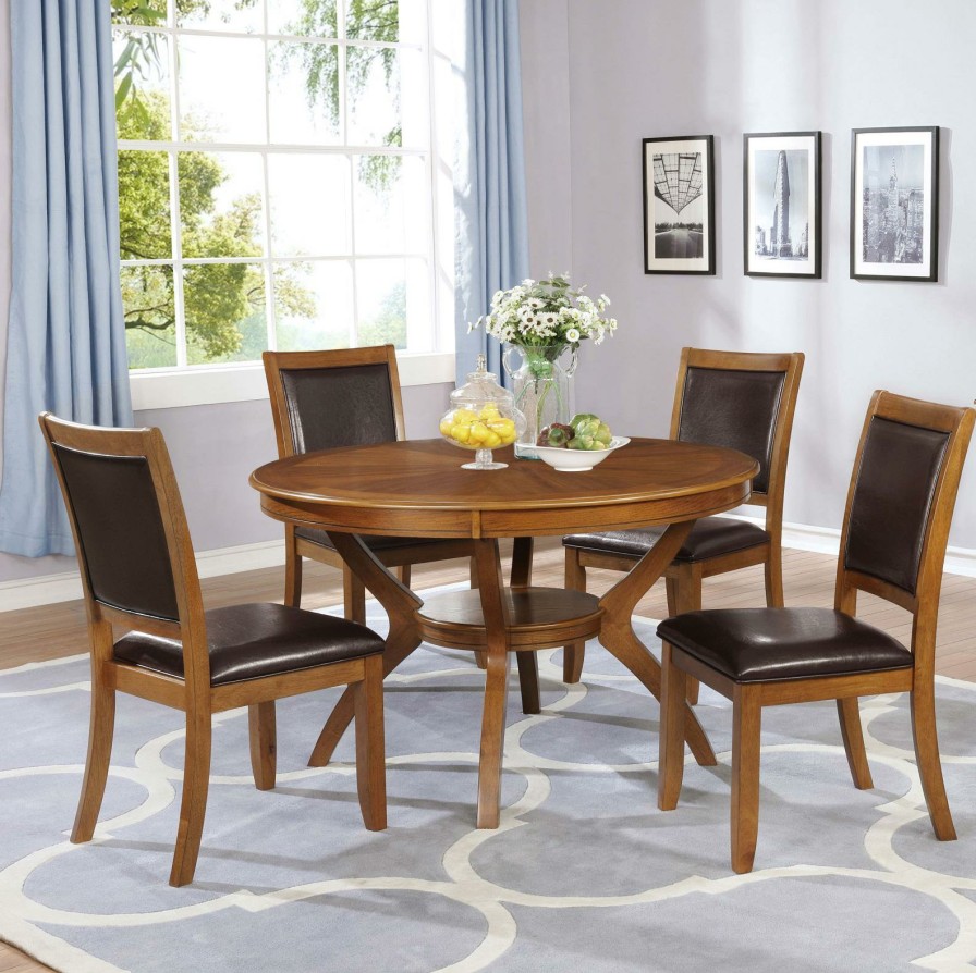 Dining Room Coaster Z2 Premium | 102171 S5 5 Pc Set (Tbl+4Side)