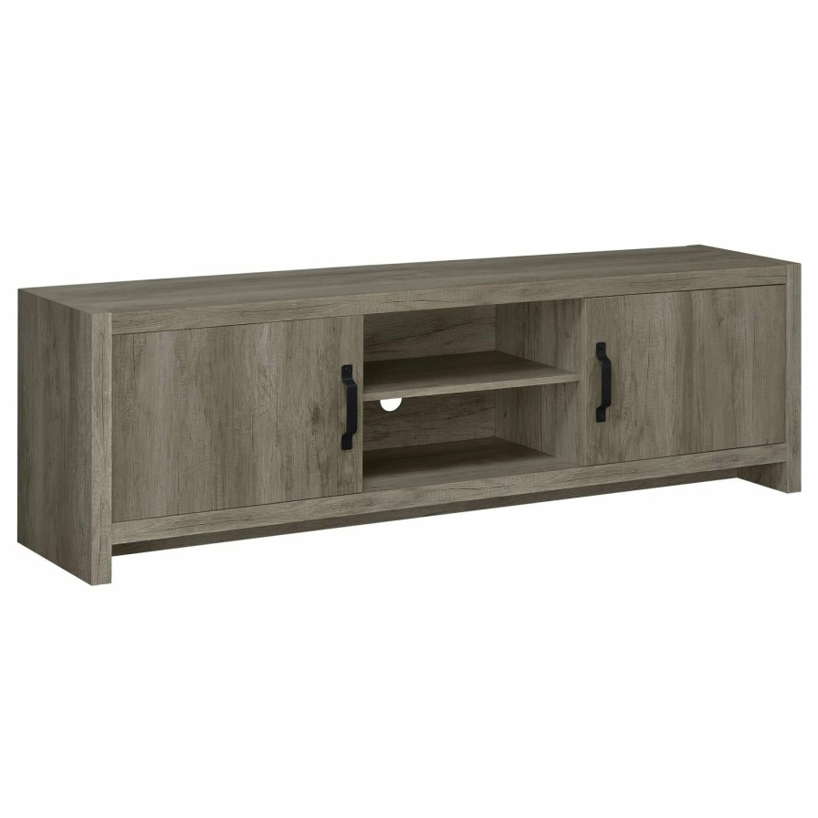 Entertainment Coaster Z2 Premium | G701025 Modern Grey Driftwood Tv Console