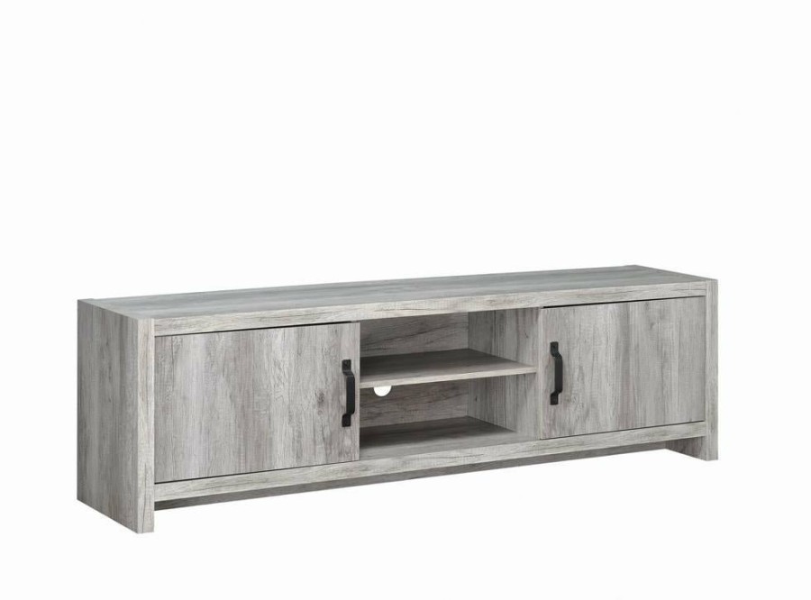 Entertainment Coaster Z2 Premium | G701025 Modern Grey Driftwood Tv Console