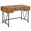 Home Office Coaster Z2 Premium | Barritt Industrial Antique Nutmeg Writing Desk