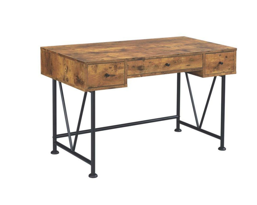 Home Office Coaster Z2 Premium | Barritt Industrial Antique Nutmeg Writing Desk