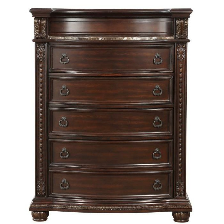 Bedroom Homelegance (Homerica East) | Homelegance Cavalier Chest In Dark Cherry 1757-9