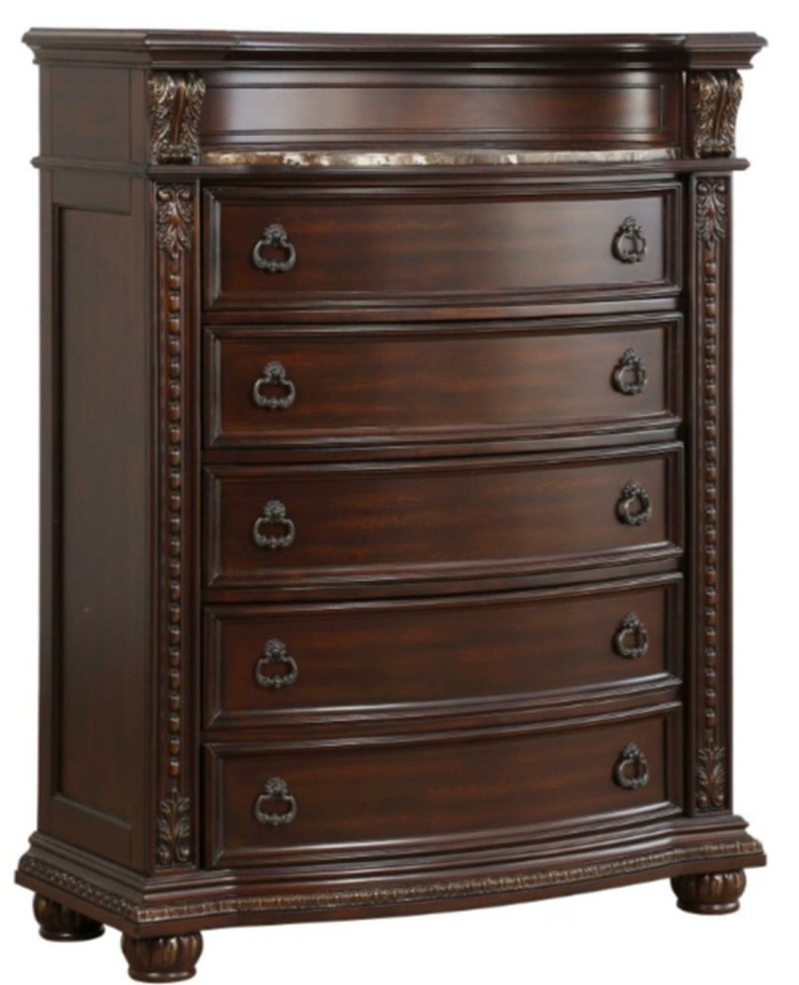 Bedroom Homelegance (Homerica East) | Homelegance Cavalier Chest In Dark Cherry 1757-9