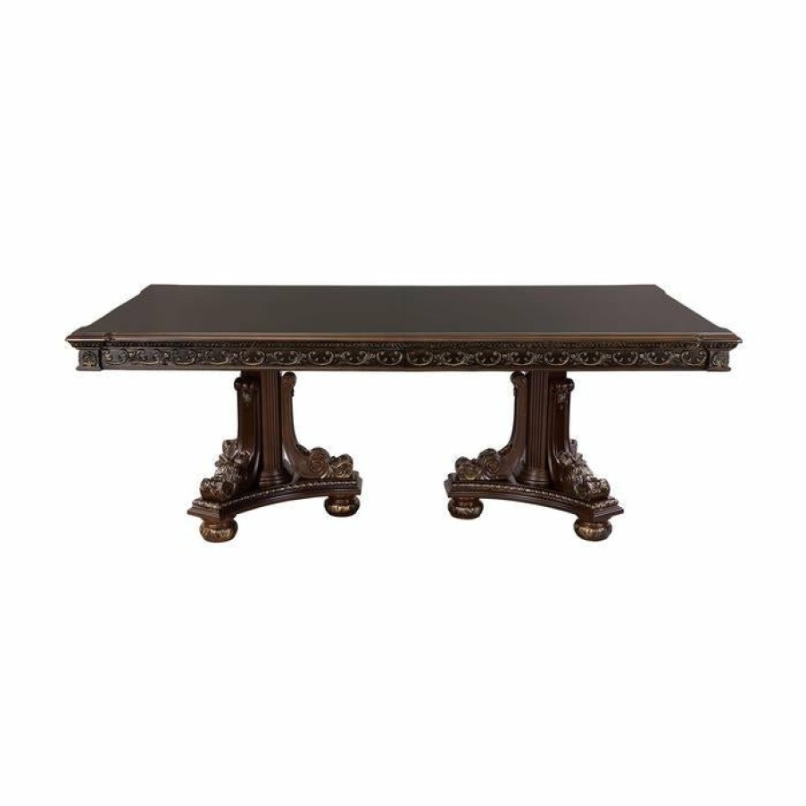 Dining Room Homelegance (Homerica East) | Homelegance Catalonia Rectangular Pedestal Dining Table In Cherry 1824-112