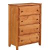 Bedroom Coaster Z2 Premium | Wrangle Hill Amber Wash Four Drawer Chest