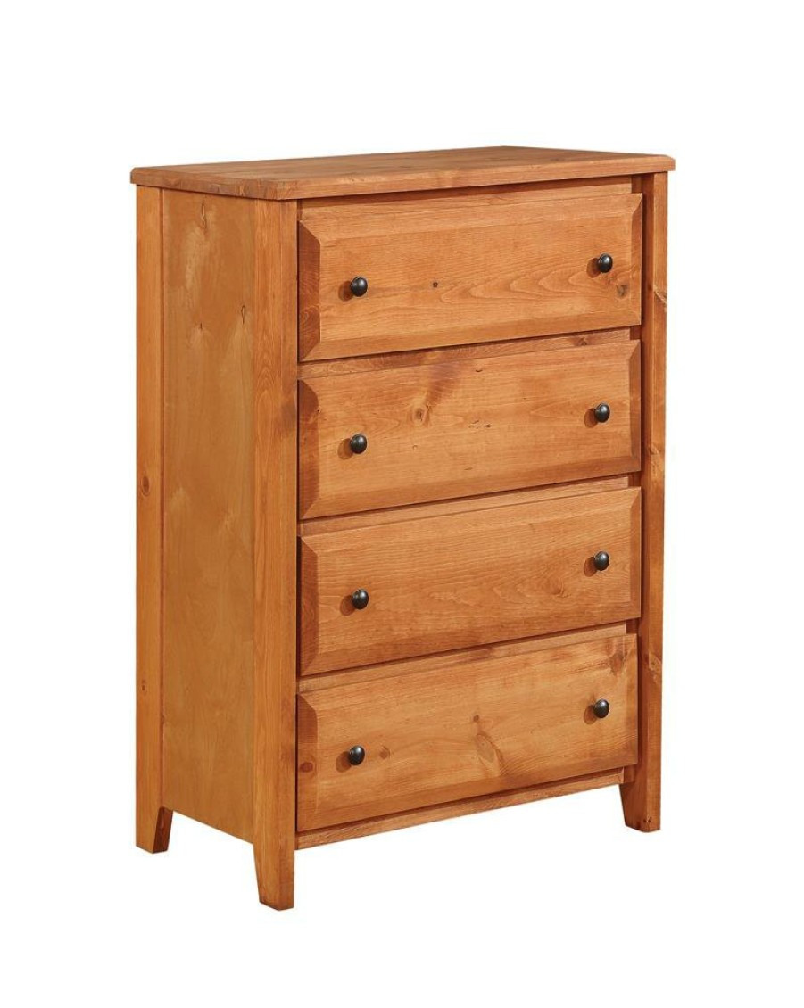 Bedroom Coaster Z2 Premium | Wrangle Hill Amber Wash Four Drawer Chest