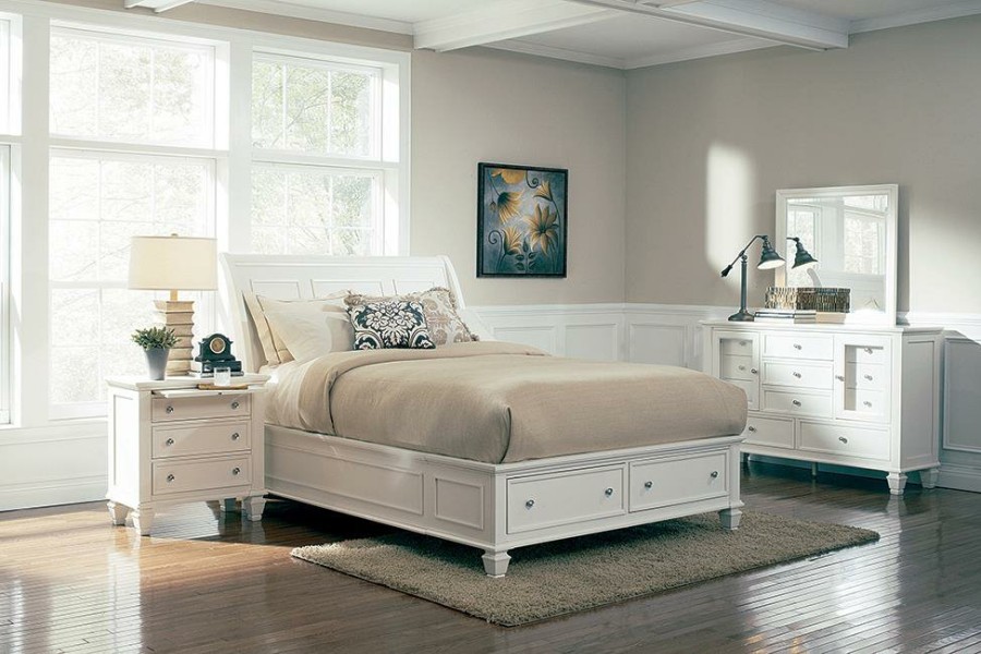 Bedroom Coaster Z2 Premium | G201309Kw S4 Sandy Beach White California King Four Piece Bedroom Set