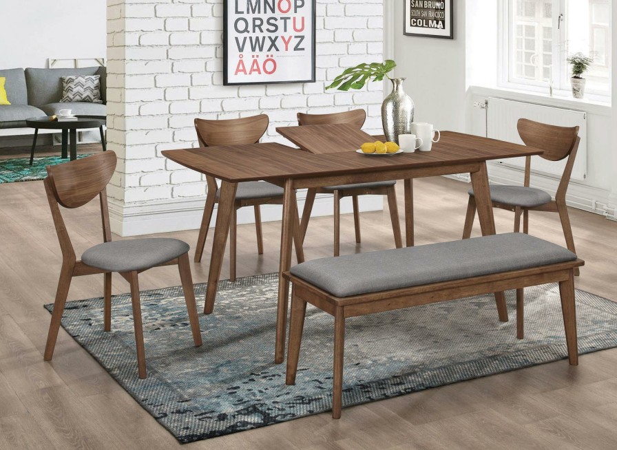 Dining Room Coaster Z2 Premium | 108080 S6 6Pc Set (Tbl+4Side +Bench)