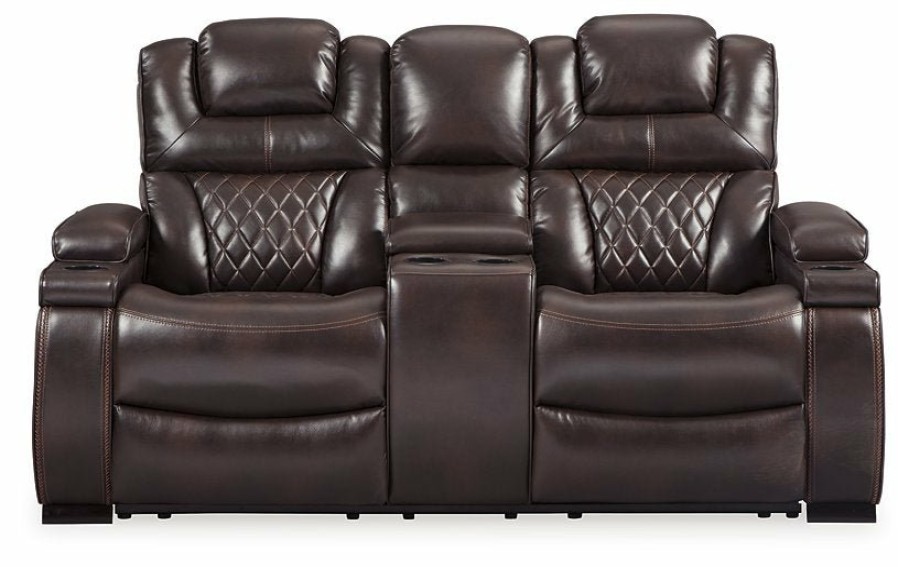 Living Room Ashley Furniture | Warnerton Power Reclining Loveseat With Console