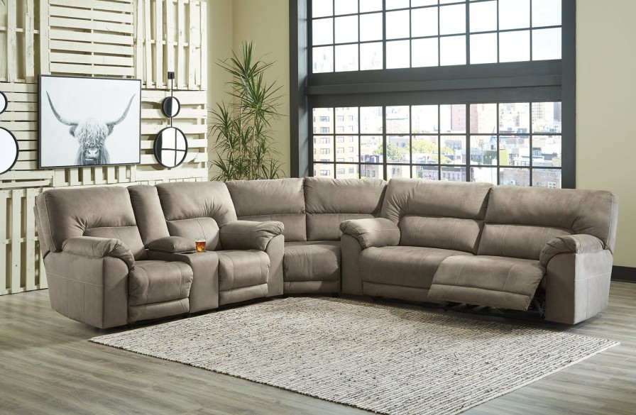 Living Room Ashley Furniture | Cavalcade 3-Piece Reclining Sectional