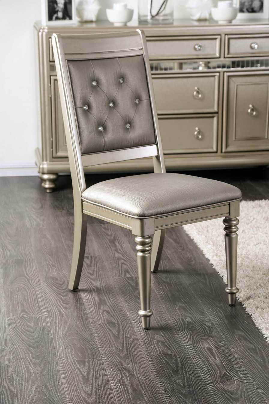 Dining Room FOA East | Xandra Champagne Side Chair (2/Ctn)