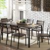 Dining Room FOA East | Westport Antique Brown/Black 7 Pc. Dining Table Set