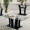 Living Room FOA East | Staten Glossy Black/Chrome Coffee Table