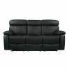 Living Room Homelegance (Homerica East) | Homelegance Furniture Pendu Double Reclining Sofa In Black 8326Blk-3