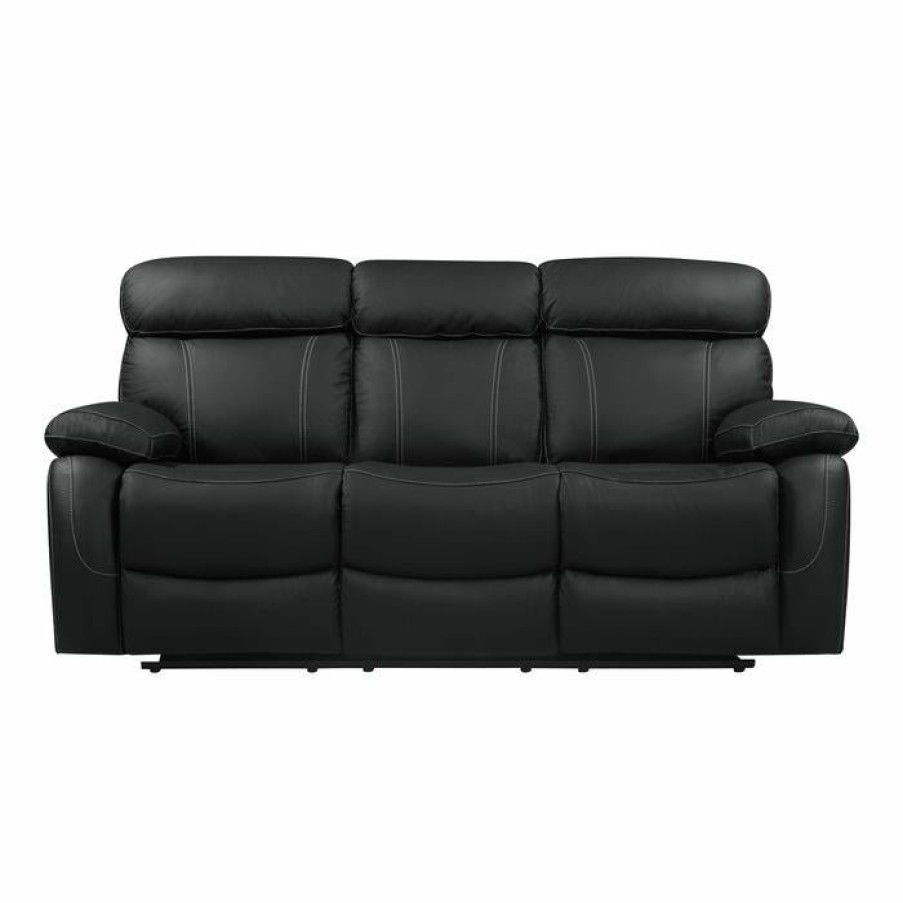 Living Room Homelegance (Homerica East) | Homelegance Furniture Pendu Double Reclining Sofa In Black 8326Blk-3