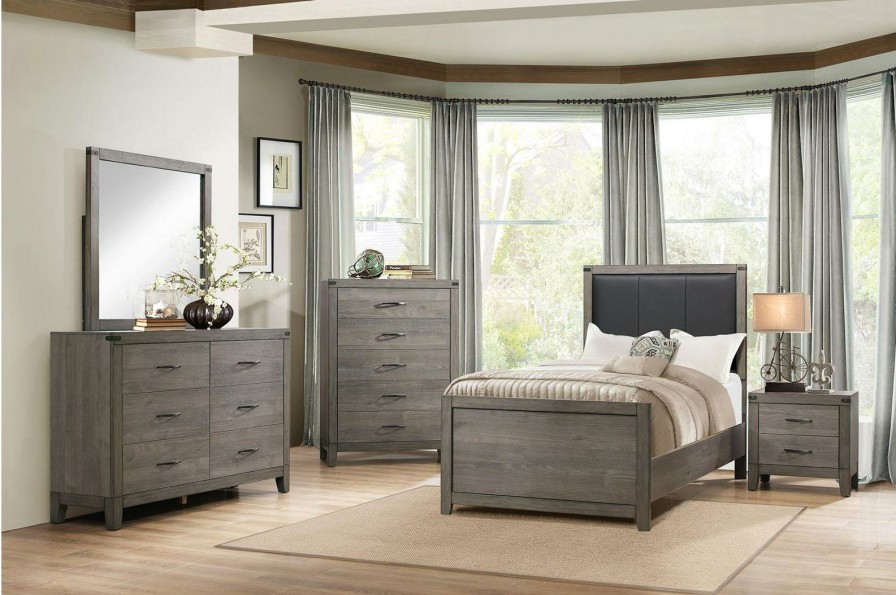 Bedroom Homelegance (Homerica East) | Homelegance Woodrow Twin Panel Bed In Gray 2042T-1*