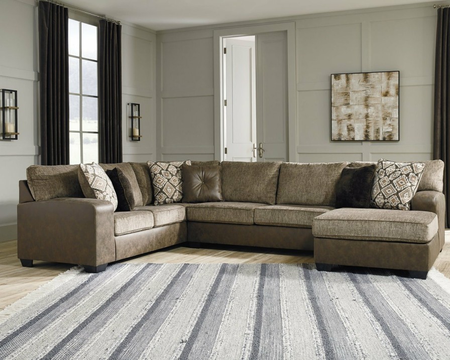 Living Room Ashley Furniture | Abalone 3-Piece Sectional With Chaise