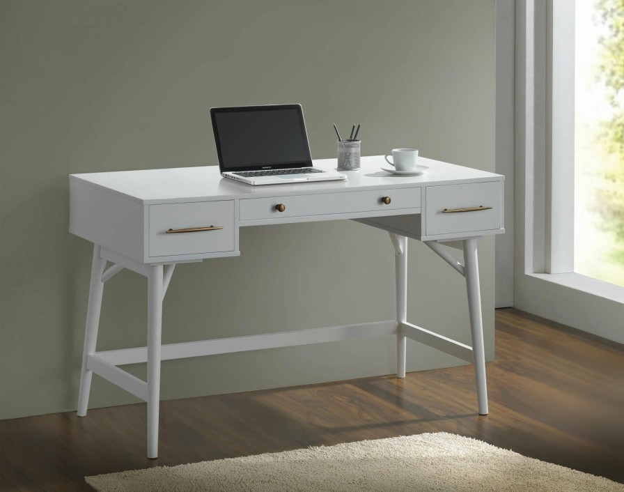 Home Office Coaster Z2 Premium | Transitional White Writing Desk