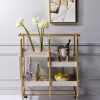 Dining Room ACME | Vorrik Gold & White-Washed Serving Cart