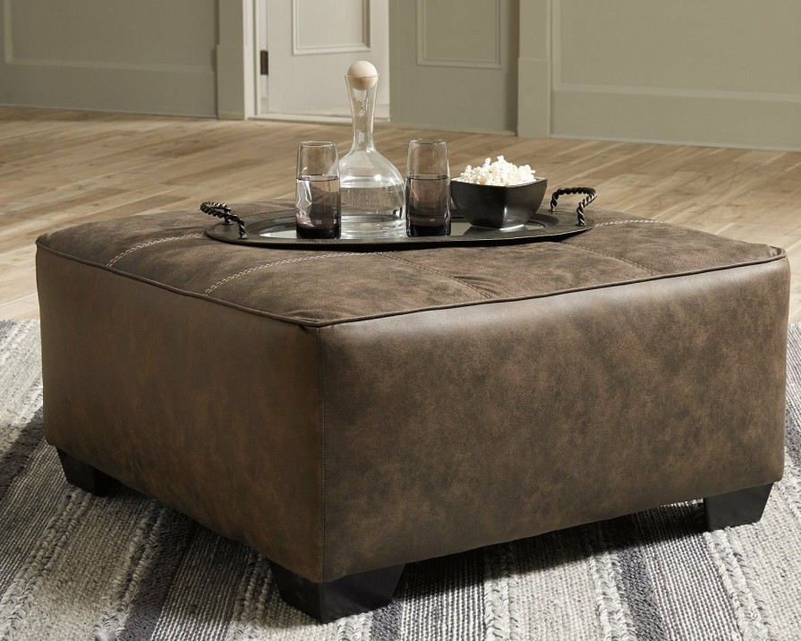 Living Room Ashley Furniture | Abalone Oversized Accent Ottoman