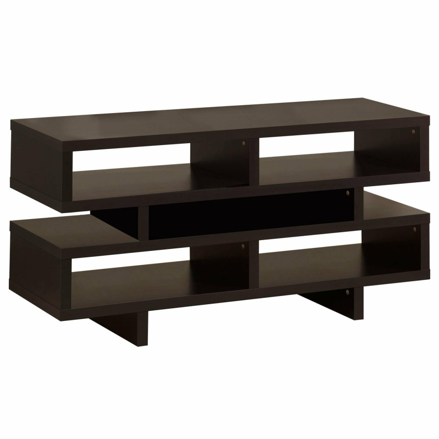 Entertainment Coaster Z2 Premium | G700720 Contemporary Cappuccino Open Storage Tv Console