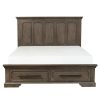 Bedroom Homelegance (Homerica East) | Homelegance Taulon Queen Platform Bed With Footboard Storage In Dark Oak 5438-1*