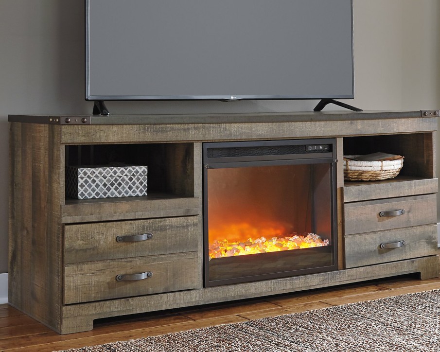 Entertainment Ashley Furniture | Trinell 63" Tv Stand With Electric Fireplace