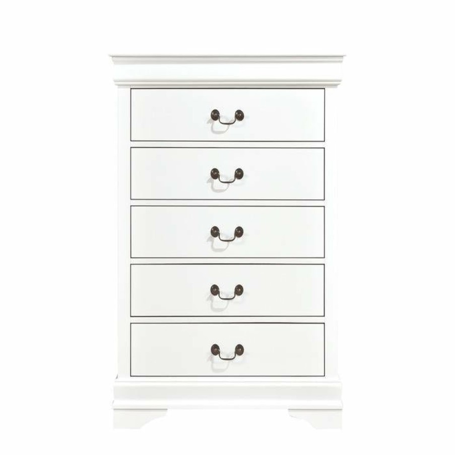 Bedroom Homelegance (Homerica East) | Homelegance Mayville 5 Drawer Chest In White 2147W-9